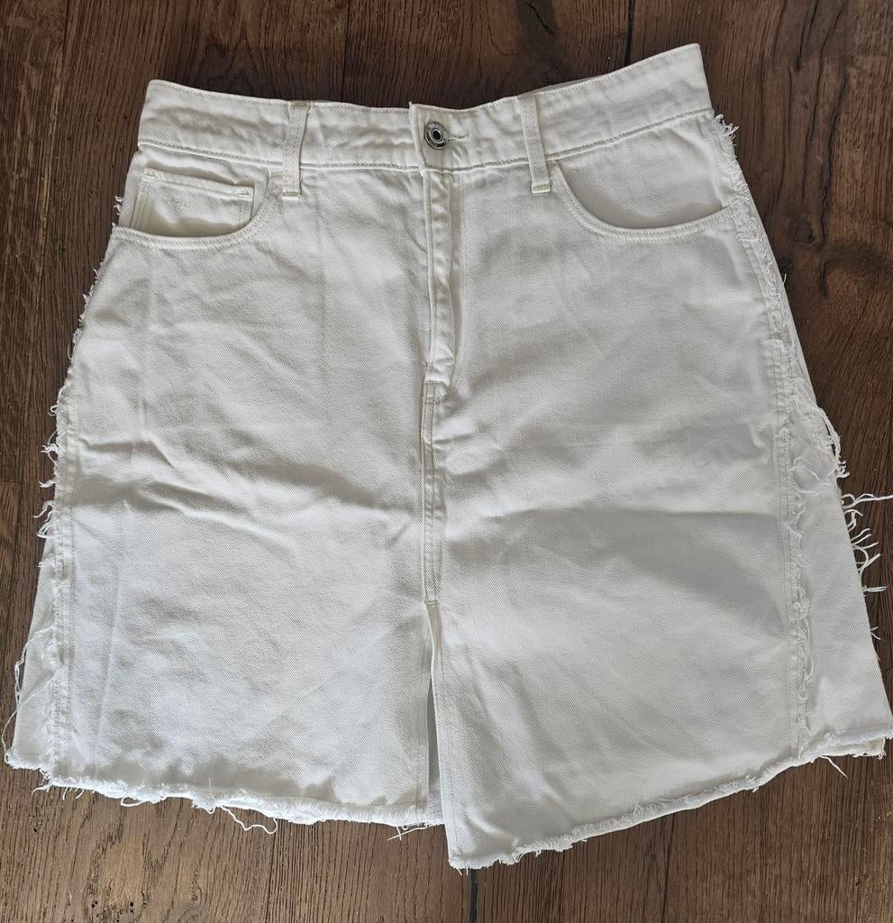 Mooie G-star Raw White Denim A-lijn spijkerrok - maat 28, Wit, Ophalen of Verzenden, Zo goed als nieuw, Maat 36 (S)