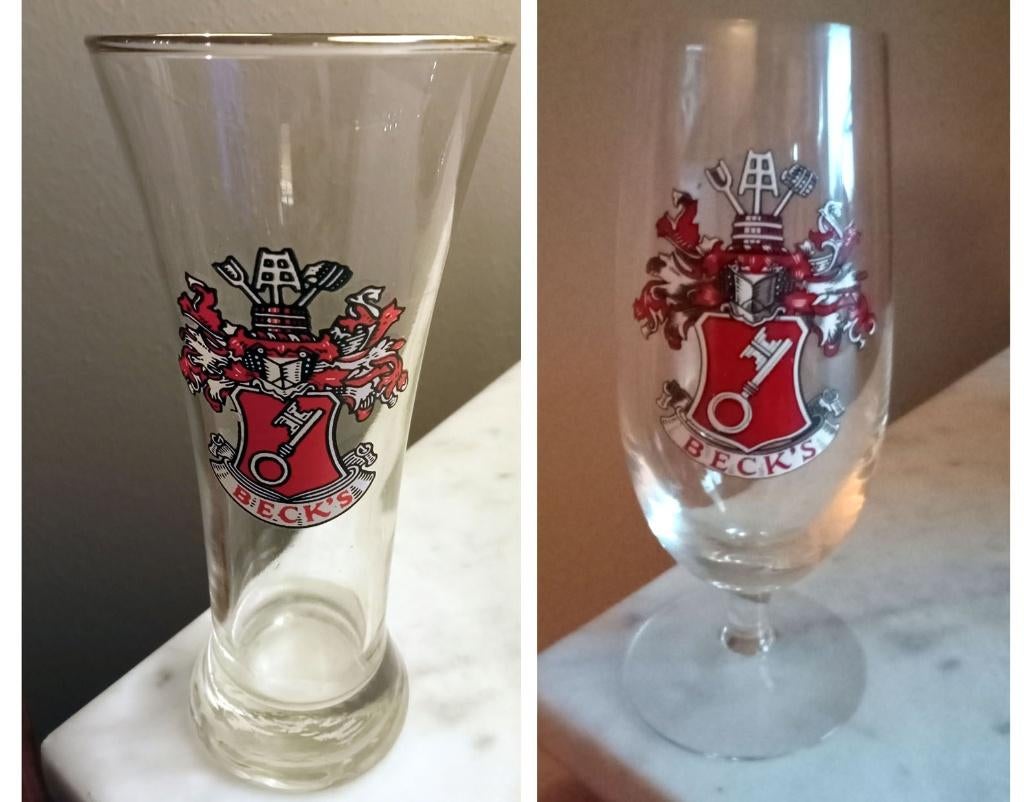 2 BECK”S PROEFGLAASJES, Verzamelen, Biermerken, Ophalen of Verzenden, Zo goed als nieuw, Overige merken