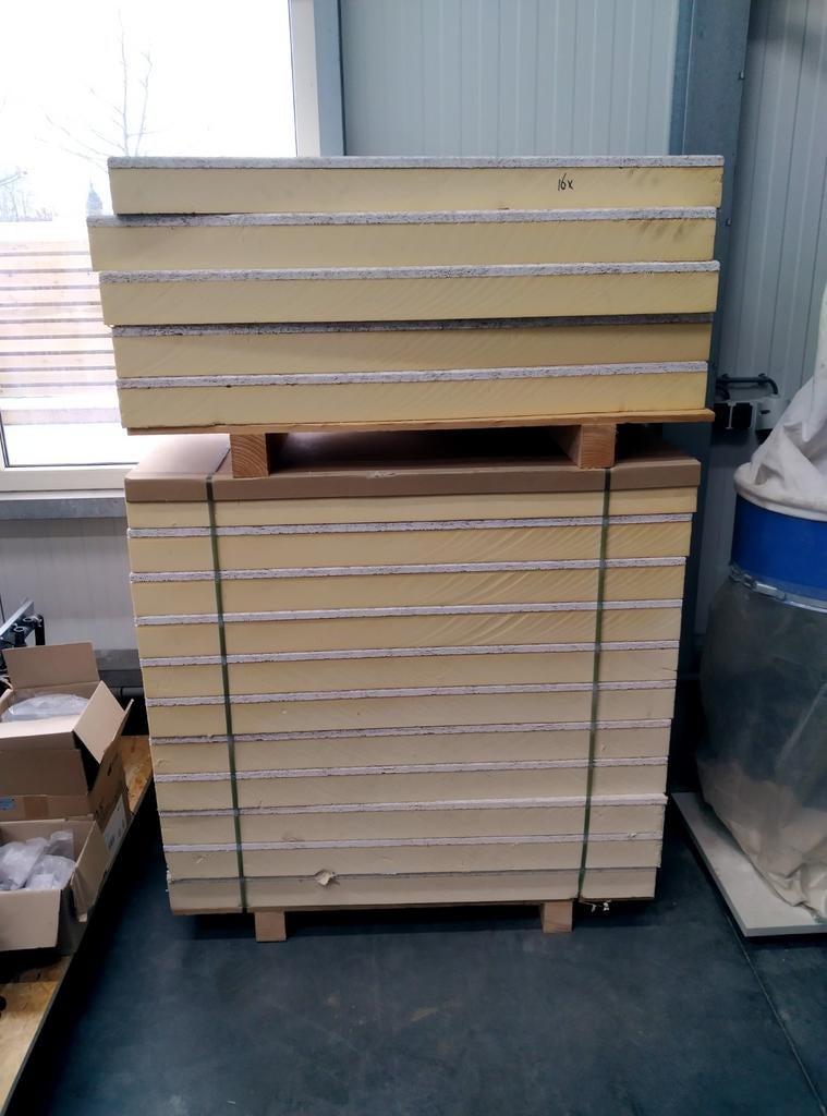 Pir + houtwol cement platen, Ophalen