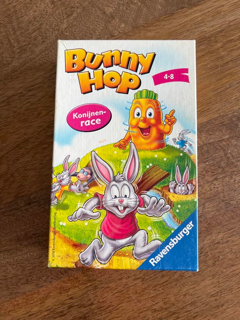 Bunny Hop Konijnenrace Compleet, Drie of vier spelers, Ophalen of Verzenden, Zo goed als nieuw, Reisspel