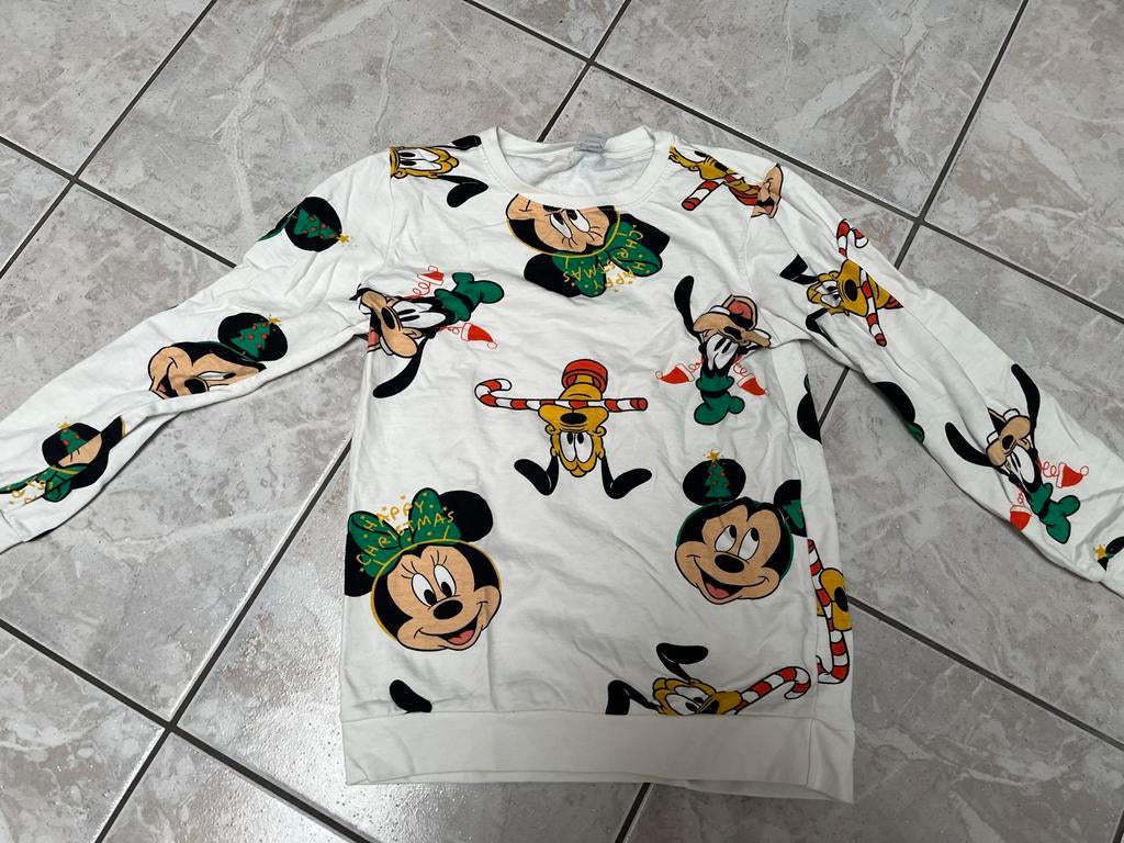 Disney Kersttrui, Kinderen en Baby's, Kinderkleding | Maat 134, Ophalen, Zo goed als nieuw, Jongen of Meisje, Trui of Vest