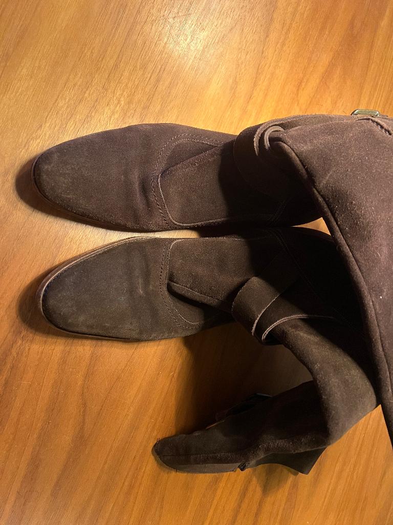 Bitter laarzen, donkerbruin suede maat 40, Kleding | Dames, Schoenen, Hoge laarzen, Bruin, Ophalen of Verzenden, Zo goed als nieuw
