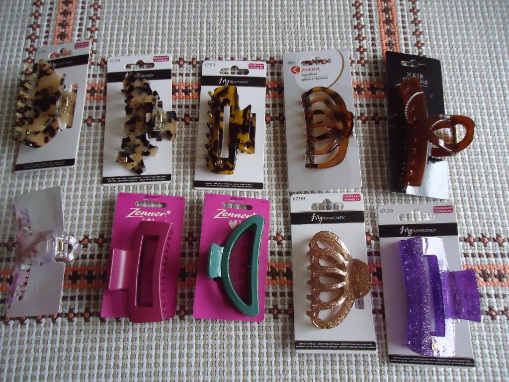 10  leuke Haarklemmen nieuw samen 10 euro, Ophalen of Verzenden, Nieuw, Haarspeld