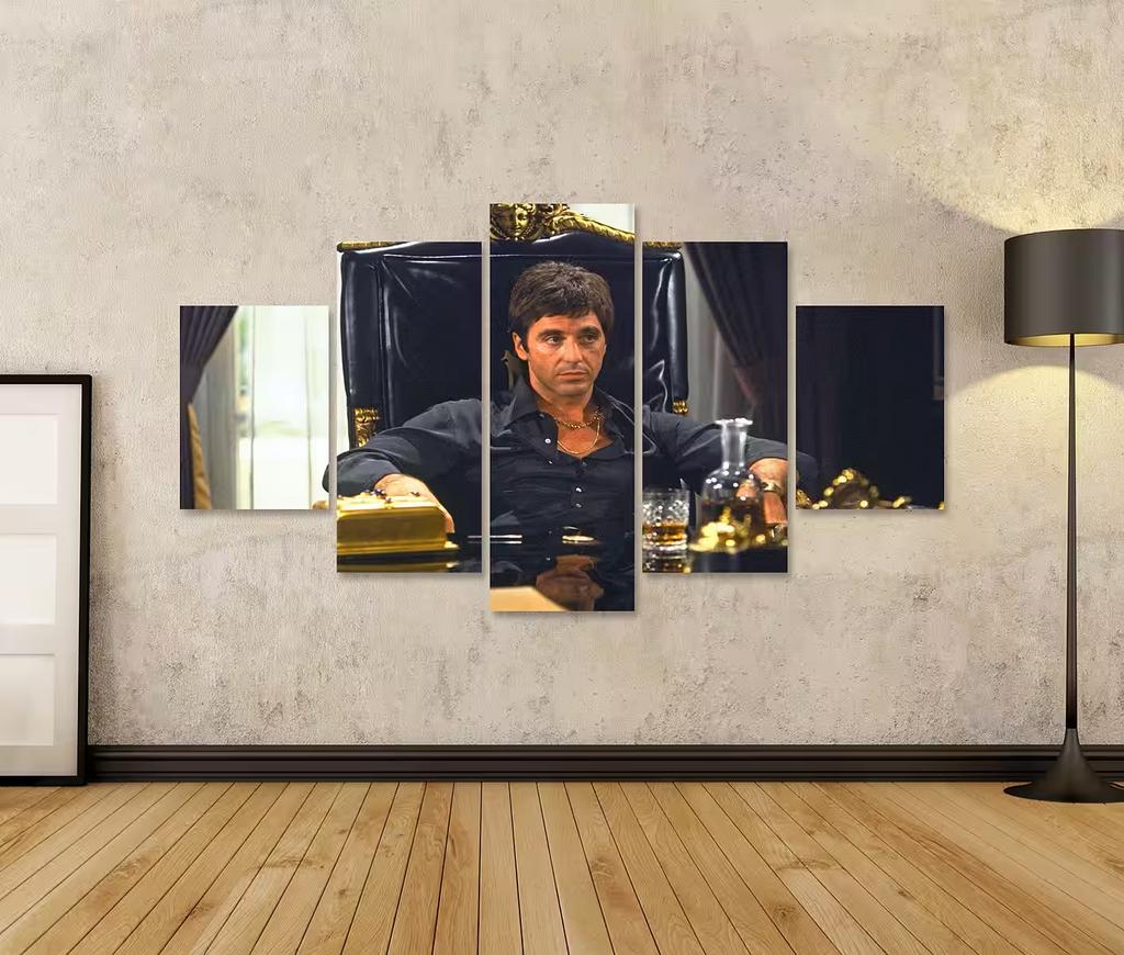 XXL Scarface Canvas 5-delig 15080 cm – Eye-Catcher, Oorspronkelijke maker, Verzenden, 125 cm of meer, Zo goed als nieuw