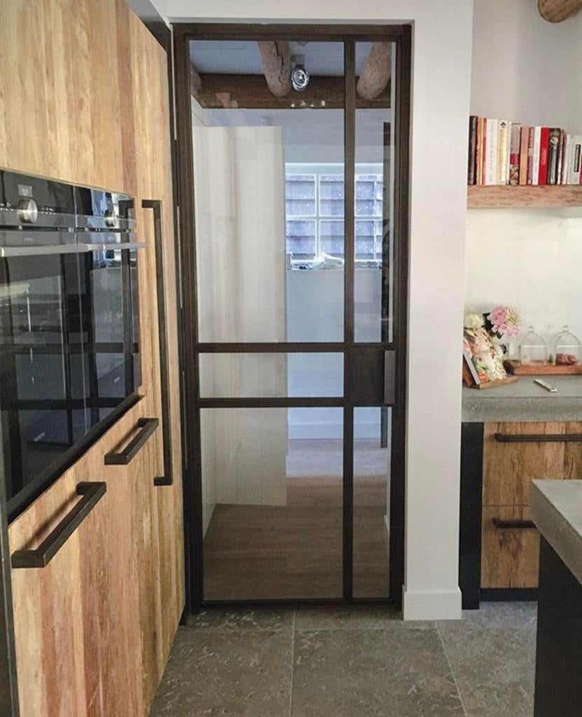 Nieuw industriële binnendeur (stomp) staal look 83 x 231,5, Doe-het-zelf en Verbouw, Deuren en Horren, Ophalen, 215 cm of meer