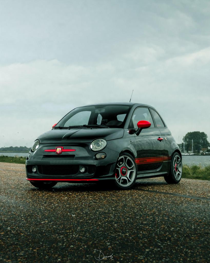 🚘Fiat 500 1.4 Abarth Essessee 2009 Zwart 🚘, Voorwielaandrijving, Euro 5, 15 km/l, 40 €/maand