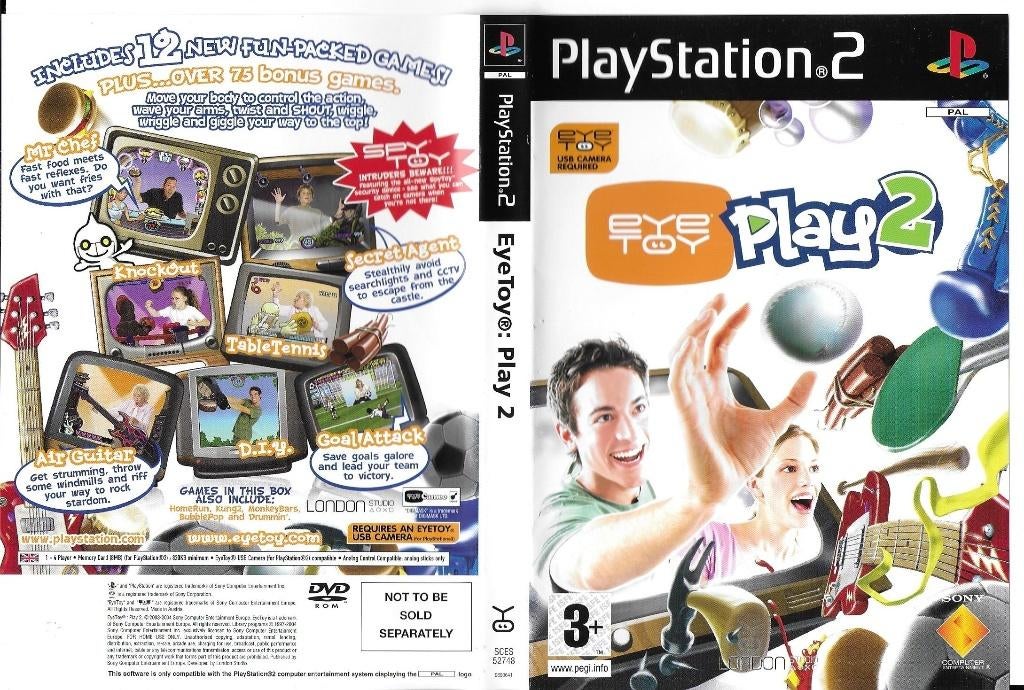 EyeToy: Play 2 – PlayStation 2 / PS2 | Compleet, Gebruikt, 1 speler, Eén computer, Ophalen of Verzenden