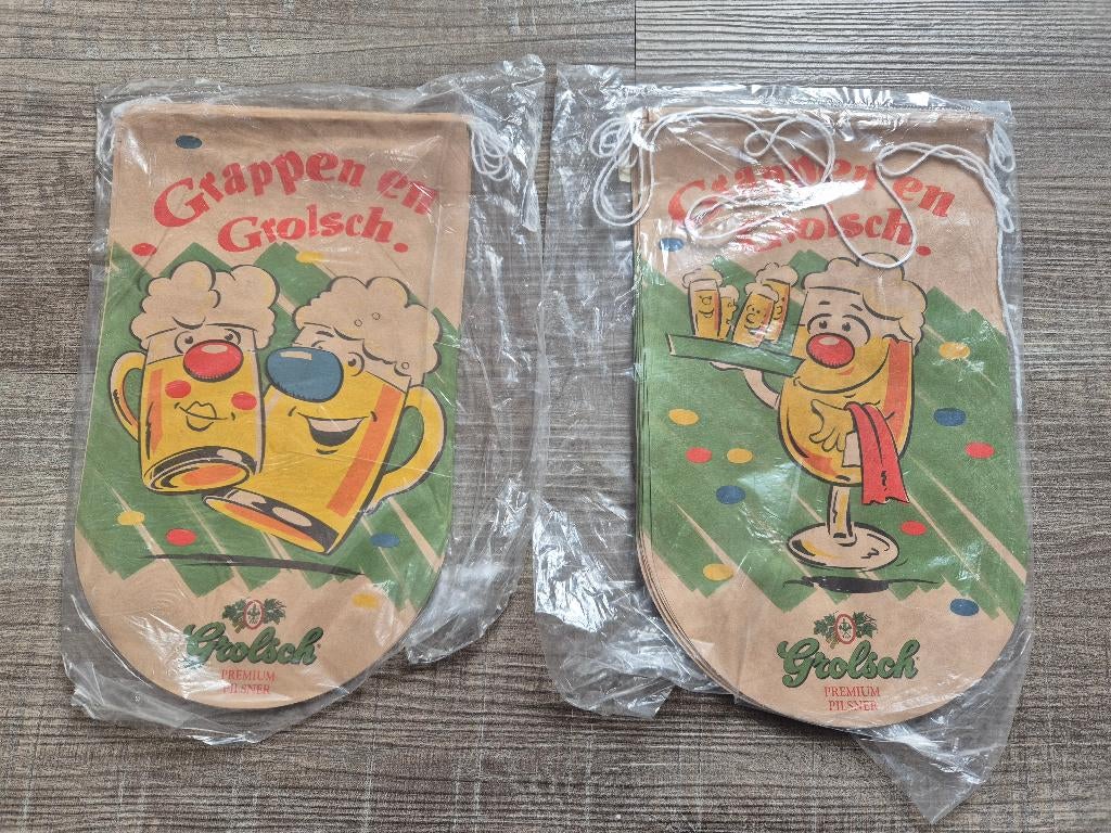 Te koop: Grolsch CARNAVAL vlaggetjes/ slingers, Verzamelen, Ophalen of Verzenden, Nieuw, Overige typen, Grolsch