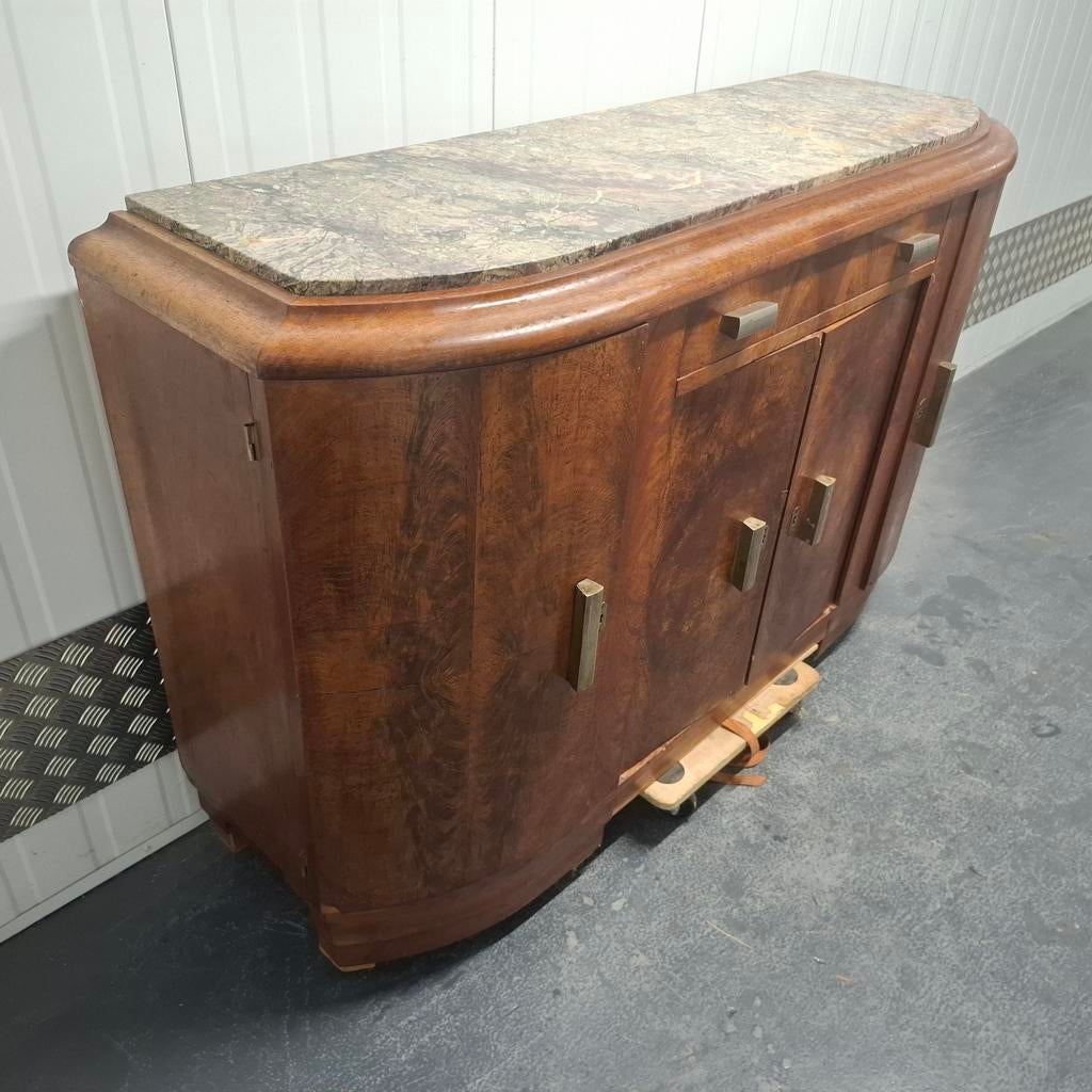 Vintage / Art Deco / Antieke | kast dressoir met marmer blad, Ophalen, Gebruikt, Vintage design Mid Century jaren 30 40 50 60 70
