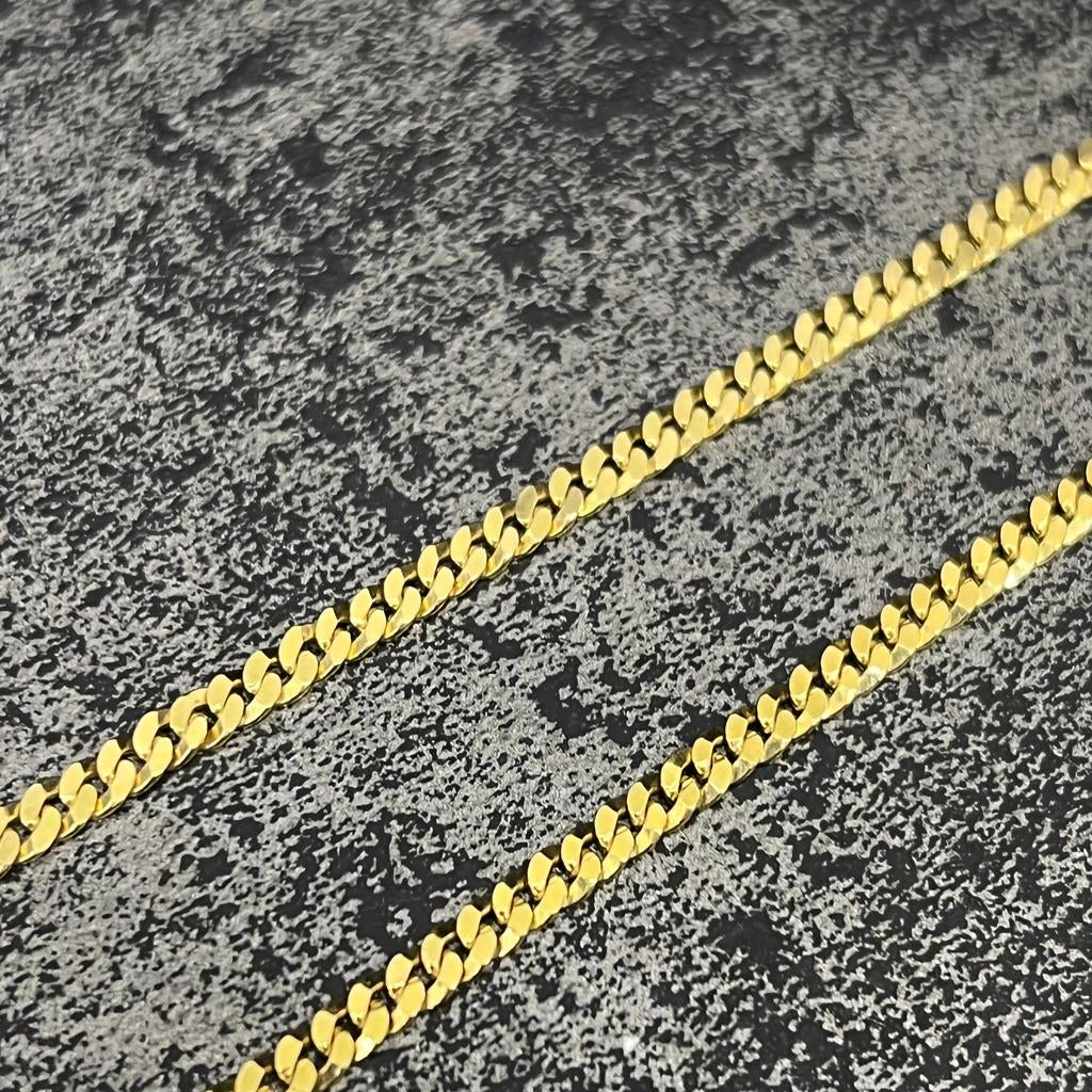 14k gouden ketting massief cuban schakel gourmet, Ophalen of Verzenden, Nieuw, Goud
