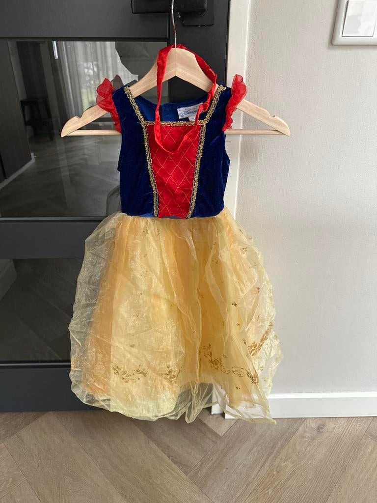 Sneeuwwitje jurk Disney luxe winter - maat 4, Ophalen of Verzenden, Zo goed als nieuw, 104 of kleiner, Meisje
