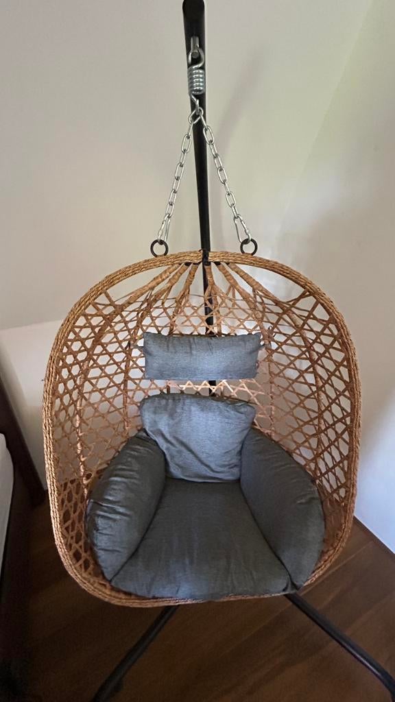 Hangende ei stoel, Huis en Inrichting, Ophalen, Overige materialen, Gebruikt, Overige kleuren