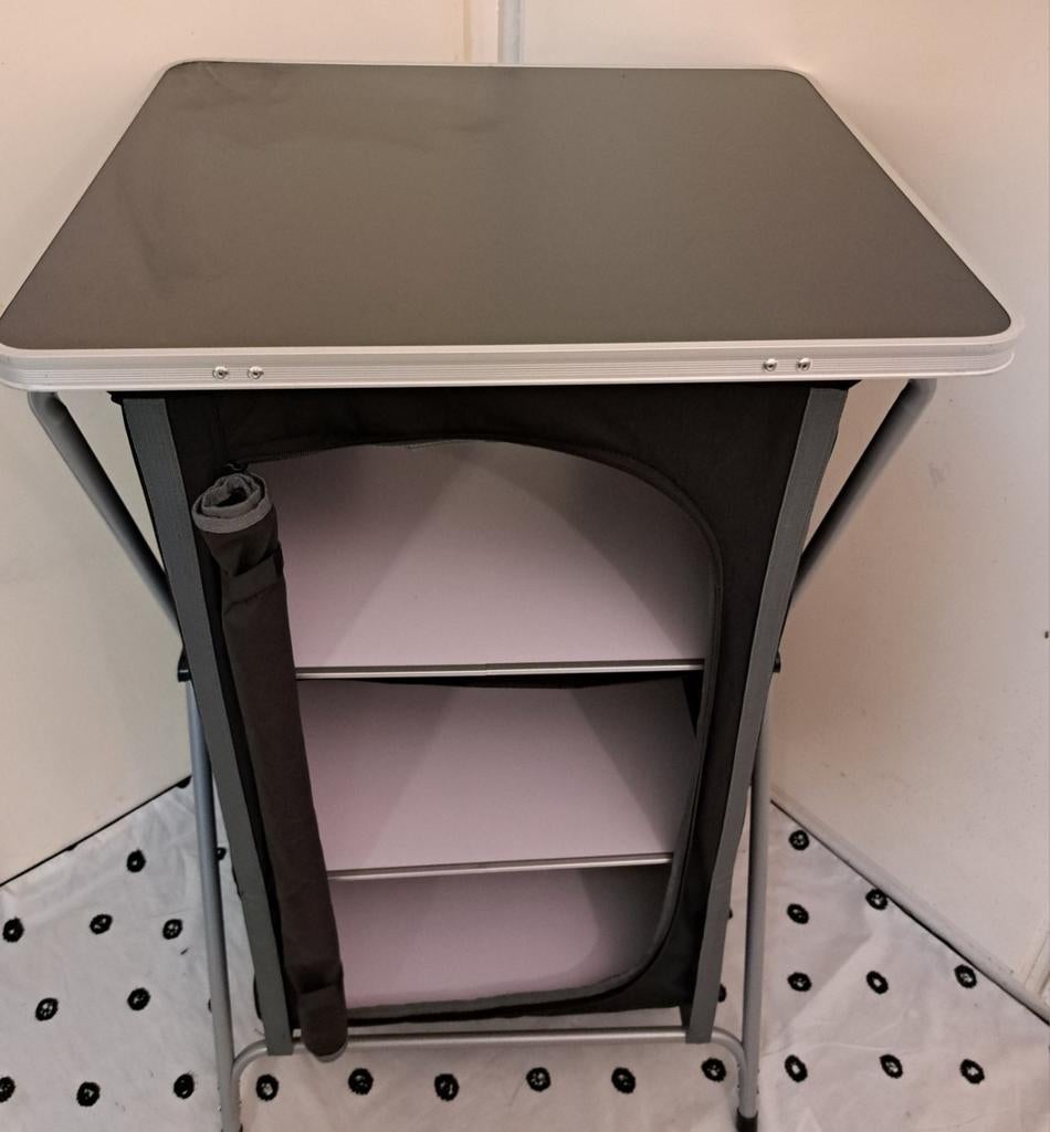 Walker Campingstyle kampeer kastje met 3 planken Compleet, Caravans en Kamperen, Kampeermeubelen, Ophalen, Gebruikt, Campingkast