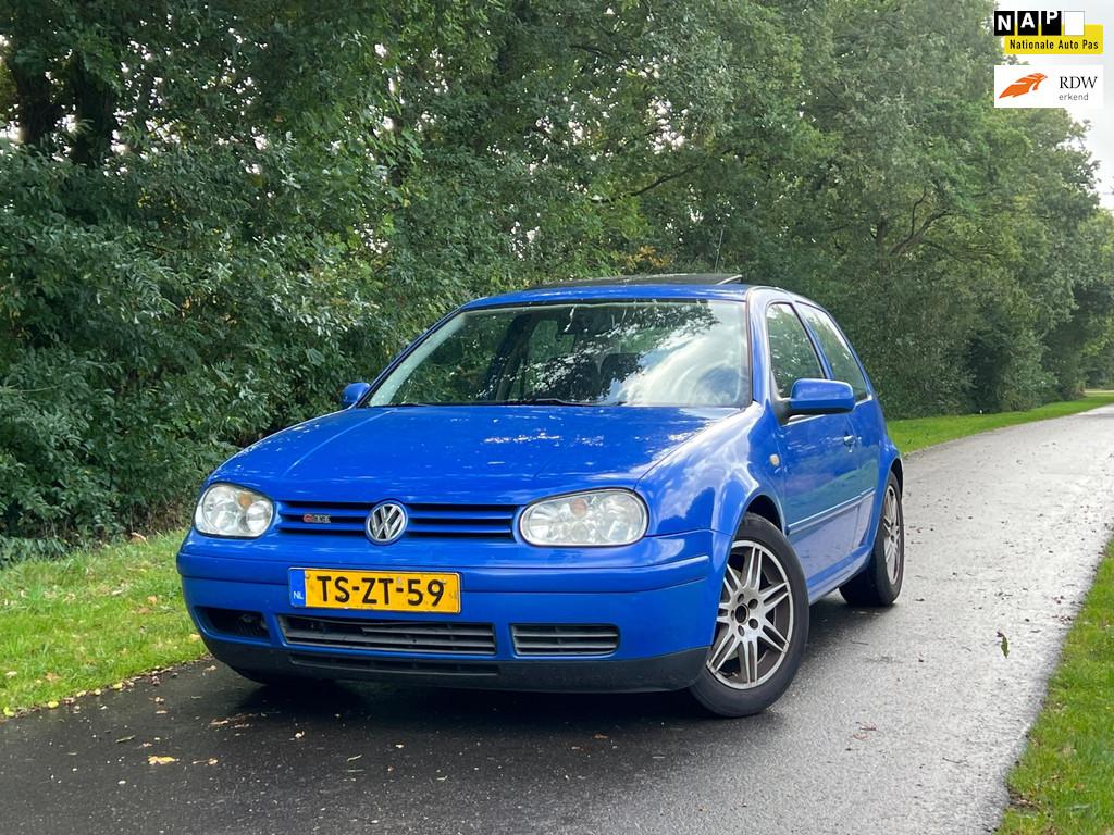Volkswagen Golf 1.8-5V Turbo GTI | Recaro | Schuif/kanteldak, Auto's, Volkswagen, Stof, Zwart, 4 cilinders, 150 pk