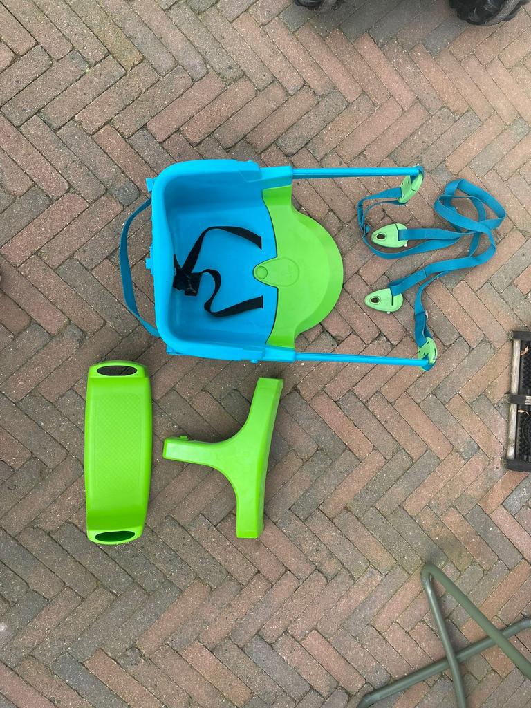 Schommelzitje Quadpod 4 in 1 inclusief ophang haken, Kinderen en Baby's, Speelgoed | Buiten | Speeltoestellen, Ophalen, Zo goed als nieuw