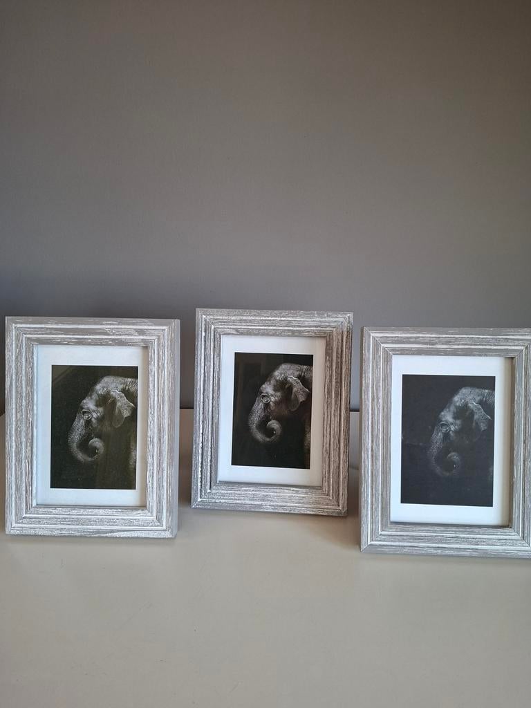 3 Houten Fotolijstjes 13x18 cm, Minder dan 50 cm, Ophalen of Verzenden, Zo goed als nieuw, Minder dan 50 cm