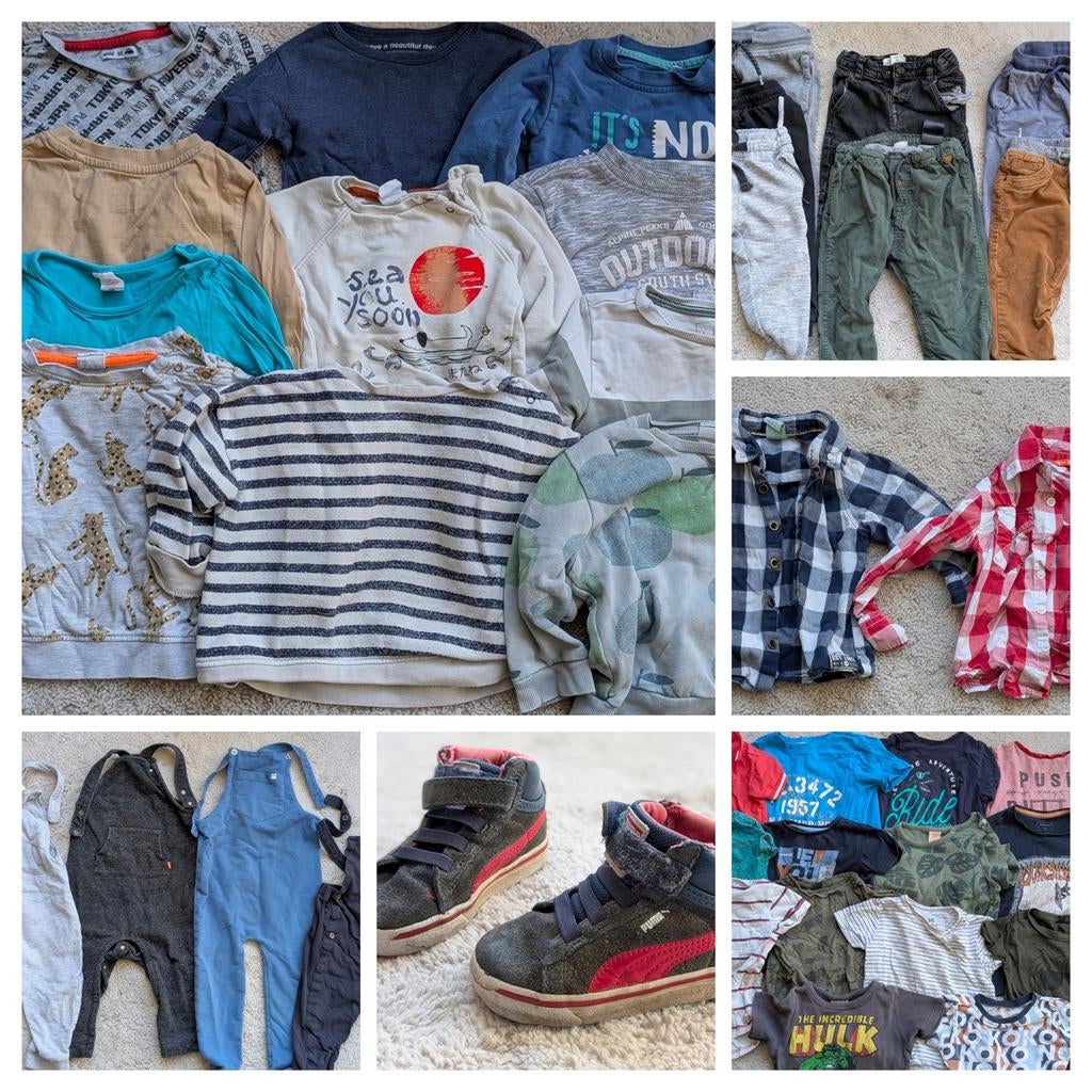 Groot kledingpakket baby/dreumes maat 86-92 met schoenen, Ophalen of Verzenden, Gebruikt, Maat 86