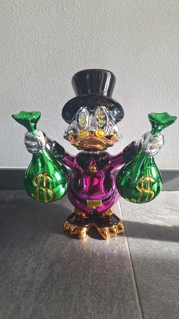 Mc Duck Scrooge beeld dinsney McDuck Dagobert Duck NIEUW!, Beeldje of Figuurtje, ., Ophalen of Verzenden, .