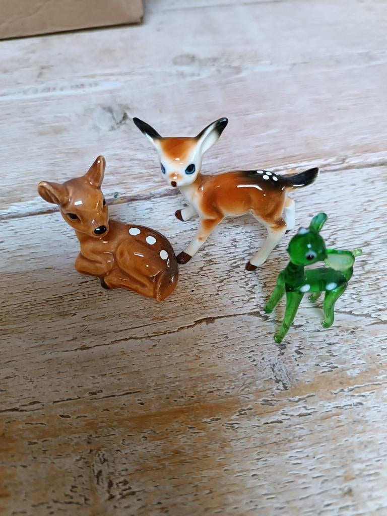 Bambi beeldjes,hertjes, Ophalen, Zo goed als nieuw, Beeldje of Figuurtje