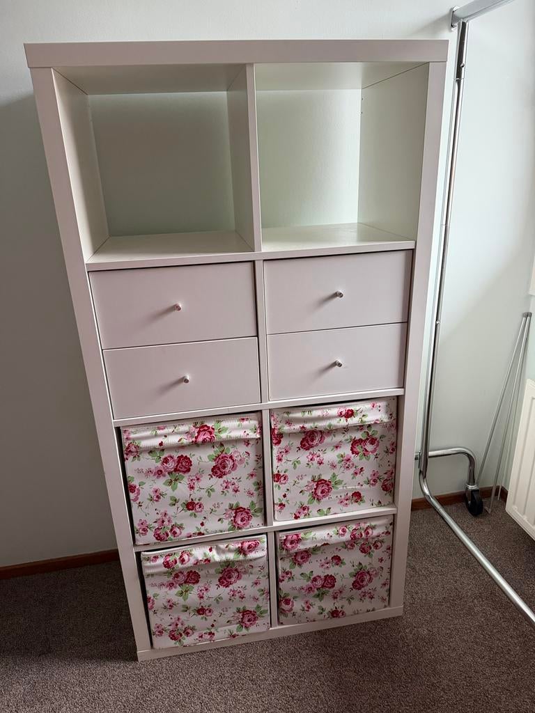 IKEA Kallax kast met lades en opbergboxen, Ophalen of Verzenden, Gebruikt