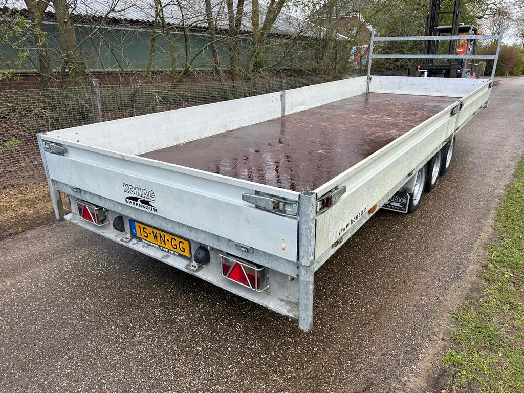 Tridem drieas plateau met rijplaten !!, Ophalen of Verzenden, Zo goed als nieuw