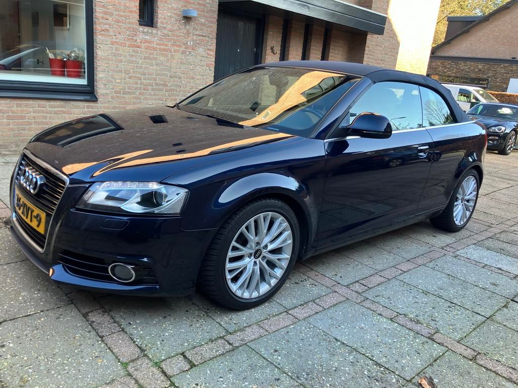 Audi A3 2.0 Tfsi Cabriolet 200pk AUT 2008 Blauw, Auto's, Beige, 4 cilinders, Leder, Particulier