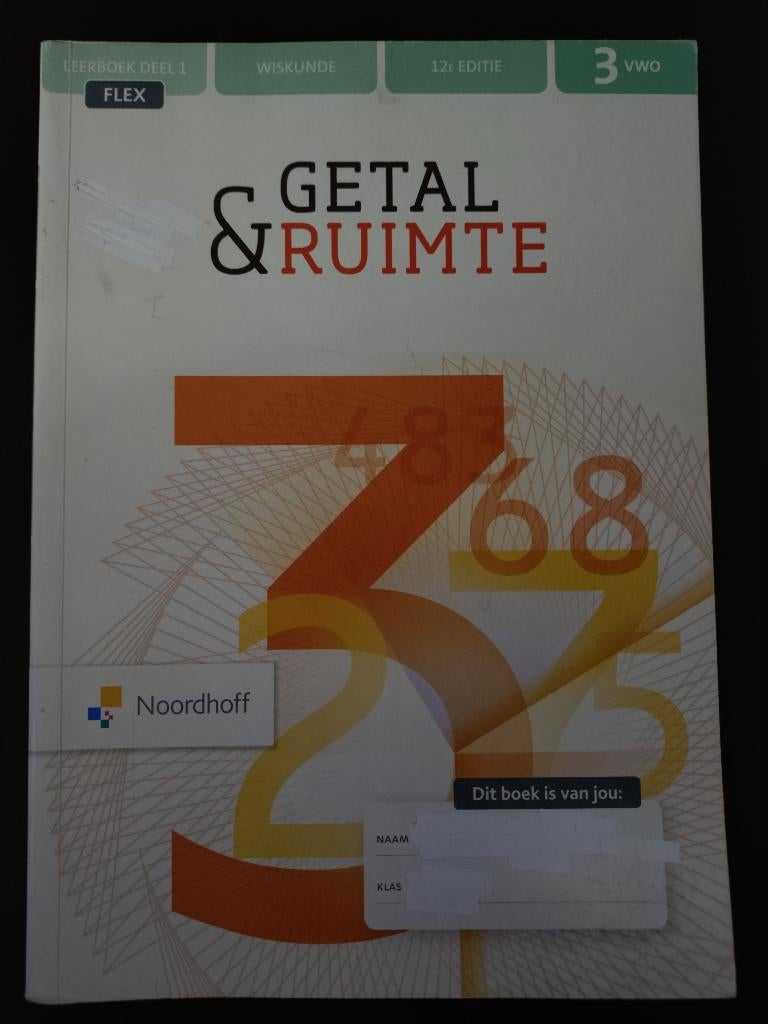GETAL EN RUIMTE - 12E EDITIE  3 VWO DEEL 1, Boeken, Verzenden, Gelezen, VWO