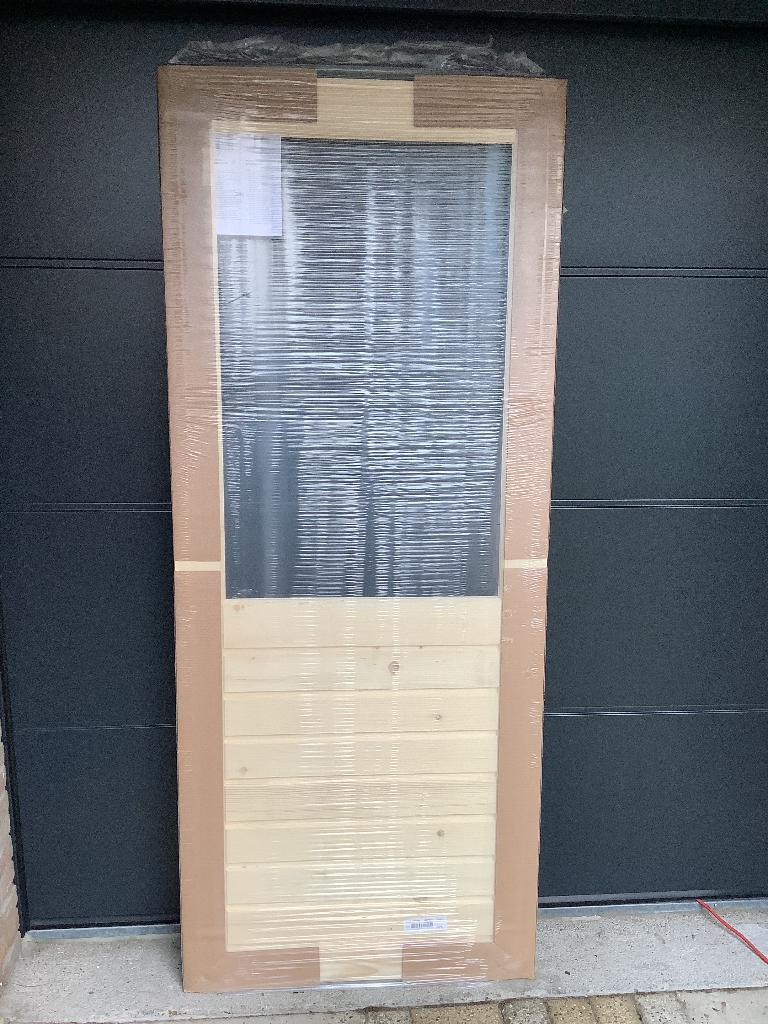 Vurenhouten schuurdeur van CanDo. Nieuw in verpakking!, Ophalen, 80 tot 100 cm, Nieuw, Buitendeur