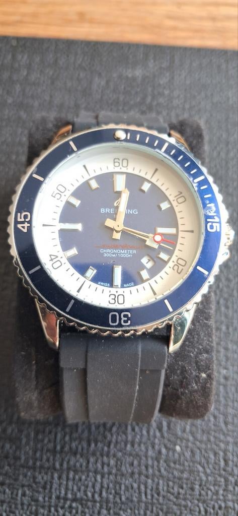 Breitling Superocean bleu, Ophalen of Verzenden, Zwart, Android