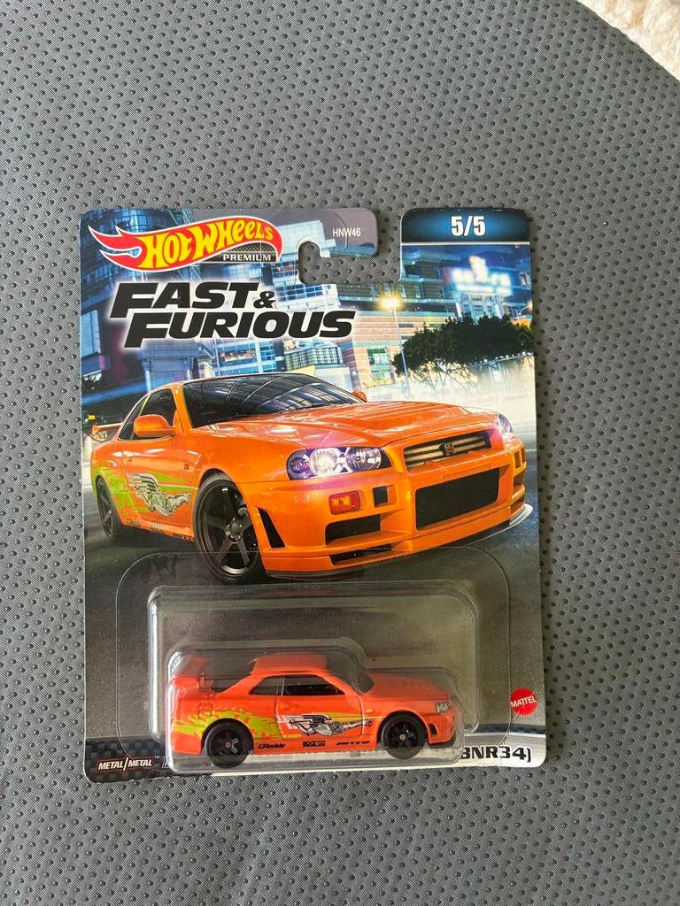 Hot wheels Nissan Skyline r34 Fast and Furious, Ophalen of Verzenden, Zo goed als nieuw, Auto