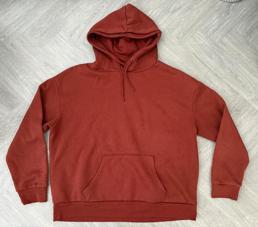 Roest bruine capuchon trui maat L!, Verzenden, Zo goed als nieuw, Maat 42/44 (L), Bruin