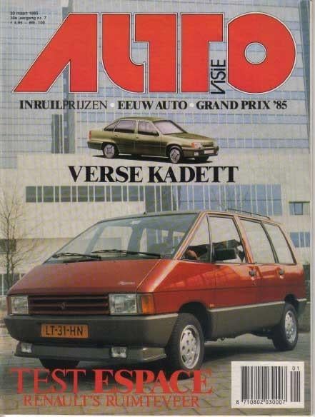 Autovisie 7 1985 : Citroen Visa GTi - Renault Espace 2000TSE, Ophalen of Verzenden, Gelezen, Algemeen