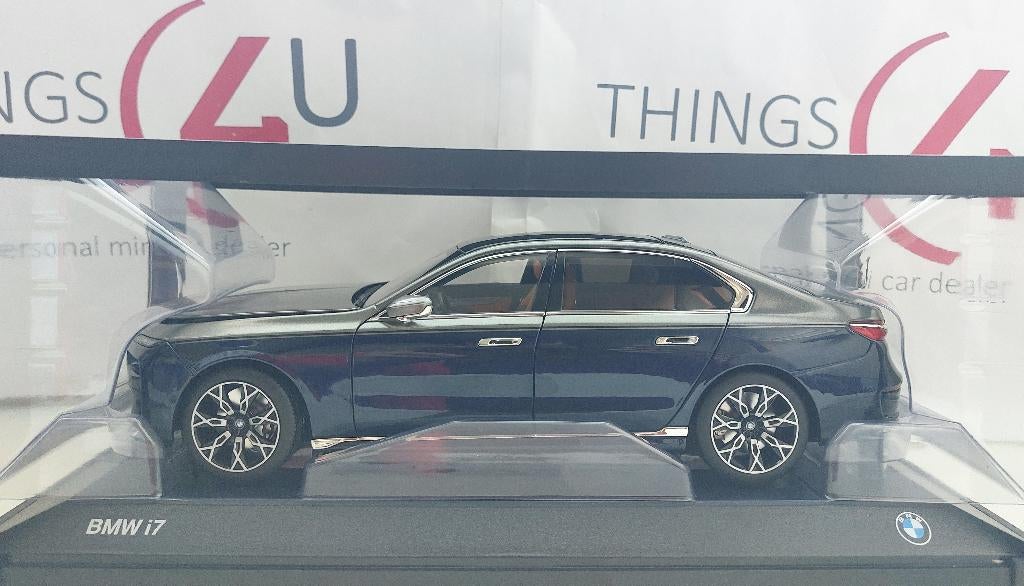 Minichamps 1:18 BMW 7-serie i7 xDRIVE60 2023 blauw, Hobby en Vrije tijd, Modelauto's | 1:18, Ophalen of Verzenden, Nieuw, Auto