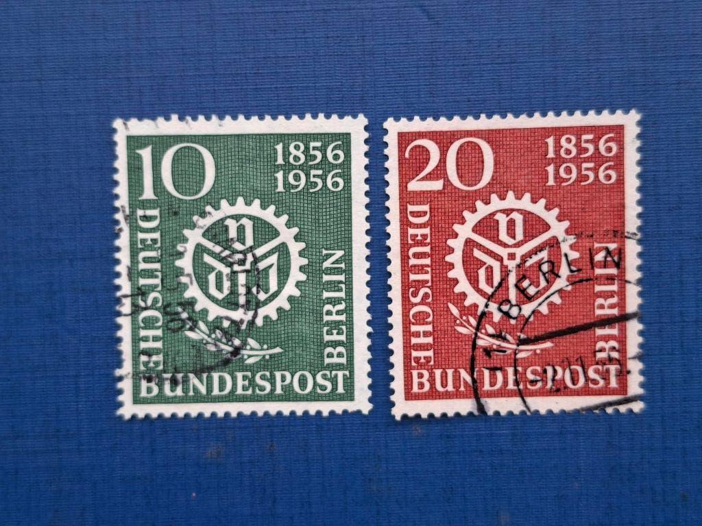 Postzegel Berlijn 1956 serie 100jr Ingenieursvereniging, Ophalen of Verzenden, BRD, Gestempeld