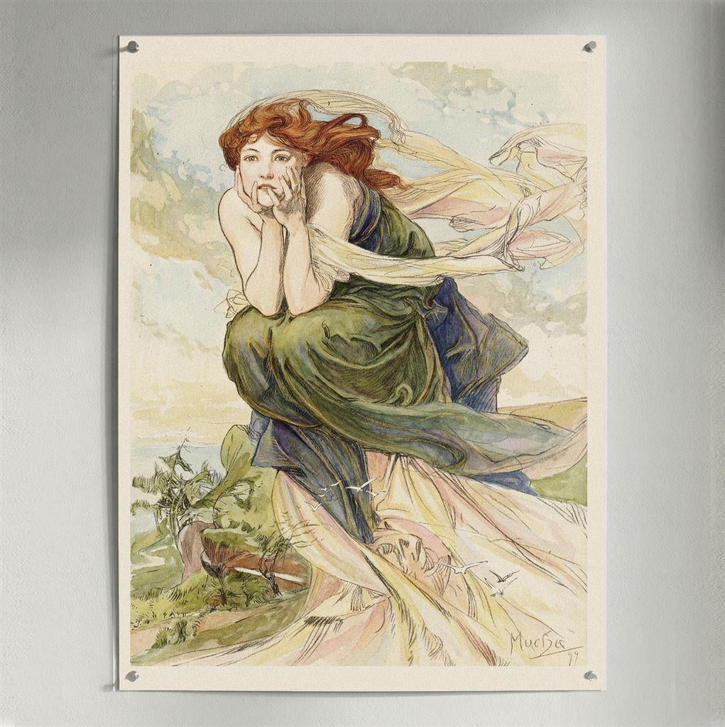 Alphonse Mucha giclee kunst print poster, Ophalen of Verzenden
