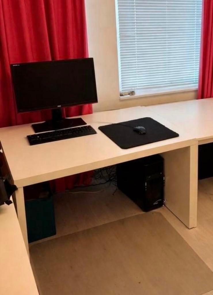 IKEA Kallax Bureau - Wit, Ophalen, Gebruikt, Spaanplaat of MDF, IKEA