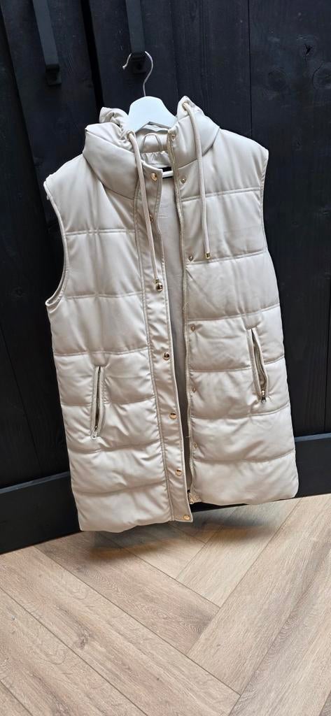Zara mouwloze damesjas - Beige, maat S, Kleding | Dames, Bodywarmers, Ophalen of Verzenden, Zo goed als nieuw, Maat 36 (S), Zara