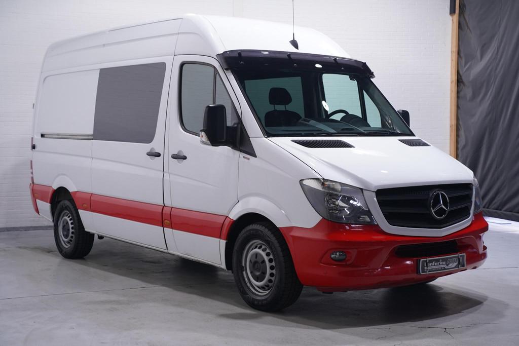 Mercedes-Benz Sprinter 316 CDI 163 pk Dubbel Cabine L2H2 Air, 13 km/l, Euro 5, Gebruikt, Zwart