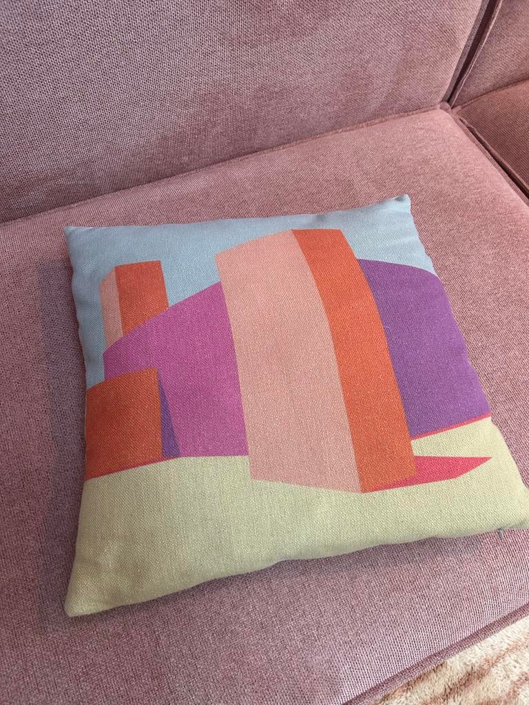 Kussen Fest Amsterdam kleurrijk 45x45 cm, Ophalen of Verzenden, Zo goed als nieuw, Overige kleuren, Vierkant