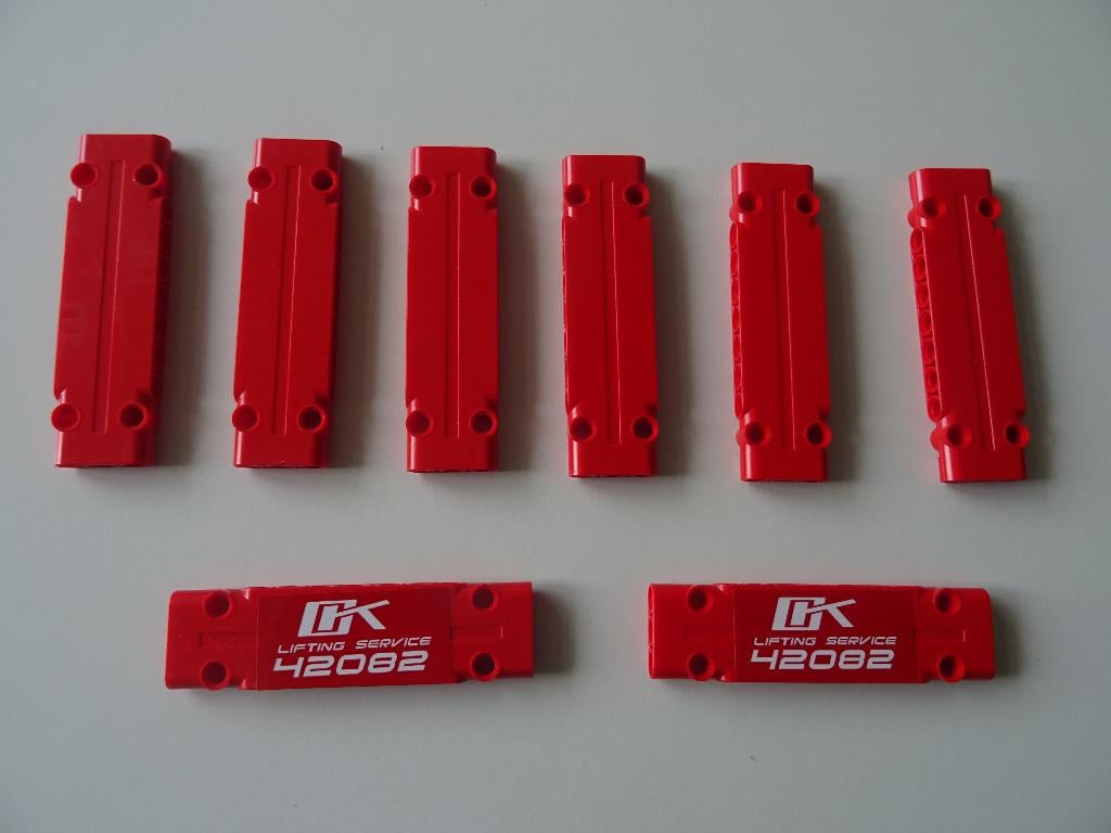 8 technic Lego paneel 1x3x11 rood, Lego, Ophalen of Verzenden, Zo goed als nieuw, Technic