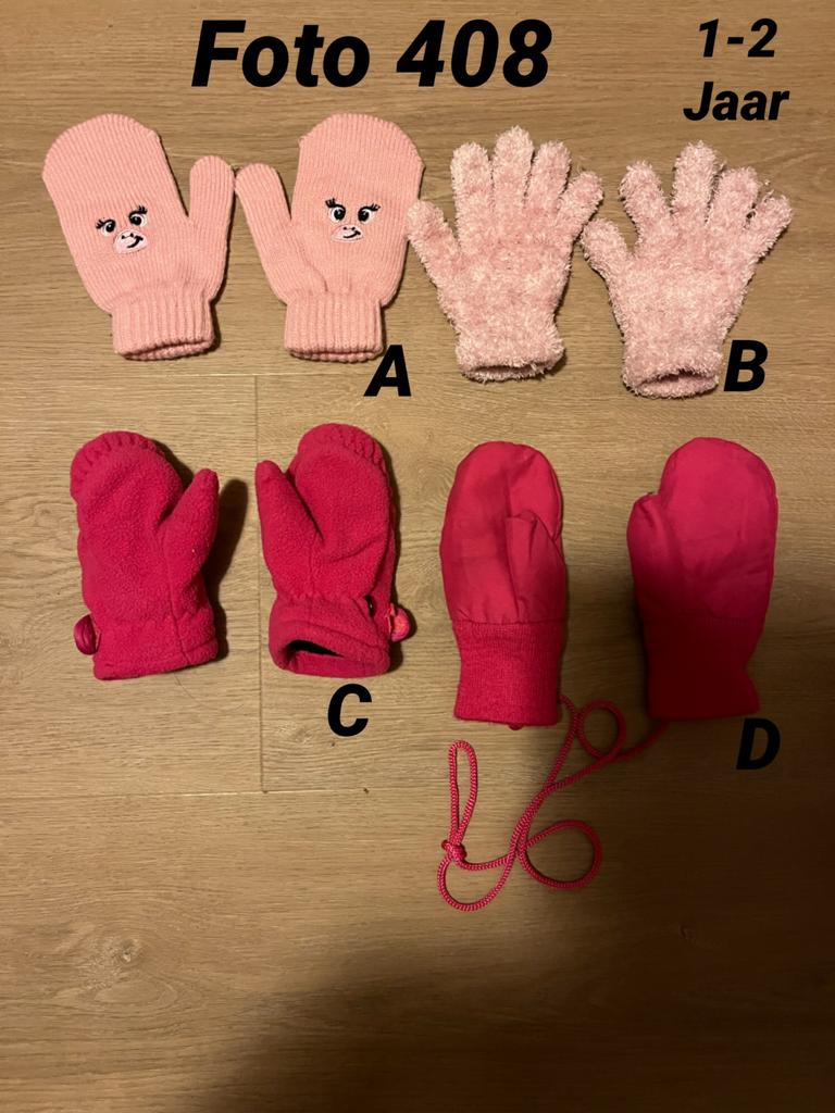 Handschoenen winter meisje 1-2 jaar *foto 408*, Kinderen en Baby's, Kinderkleding | Mutsen, Sjaals en Handschoenen, Meisje, Ophalen of Verzenden