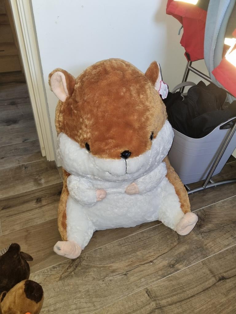 Grote knuffel hamster - Zo goed als nieuw, Ophalen of Verzenden, Zo goed als nieuw, Overige typen
