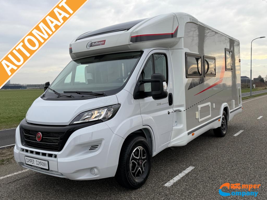 Challenger Graphite VIP 328 Queensbed/ Automaat/Face to face, Caravans en Kamperen, Campers, Automaat, Ringverwarming, Fiat, 7 tot 8 meter