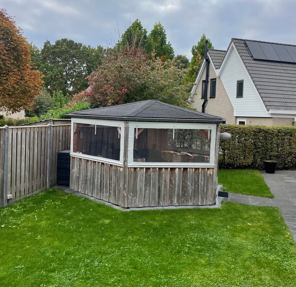 Tuinhuis van douglas hout, Tuin en Terras, Overkappingen, Ophalen, Veranda