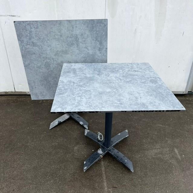 1 stuks horeca terrastafels inklapbaar trespa volkern 80x80, Ophalen, Gebruikt