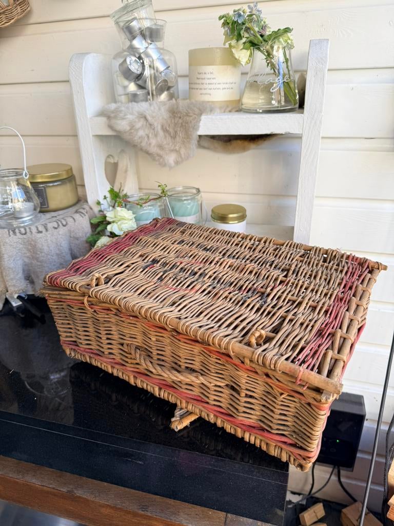 Antieke franse Champagnemand izgst, Ophalen, Zo goed als nieuw, Rond, Riet