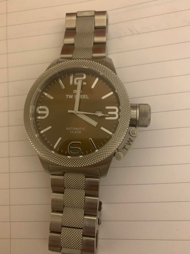 TW Steel automatic, Ophalen of Verzenden, Zo goed als nieuw, Leer, Overige merken