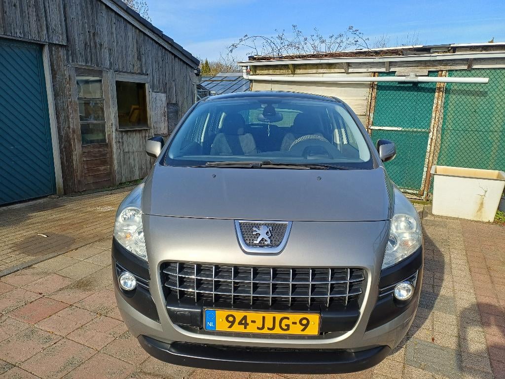 Peugeot 3008 1.6 VTI 2009  Grijs Tekst goed lezen, Auto's, Voorwielaandrijving, 1374 kg, Stof, Zwart