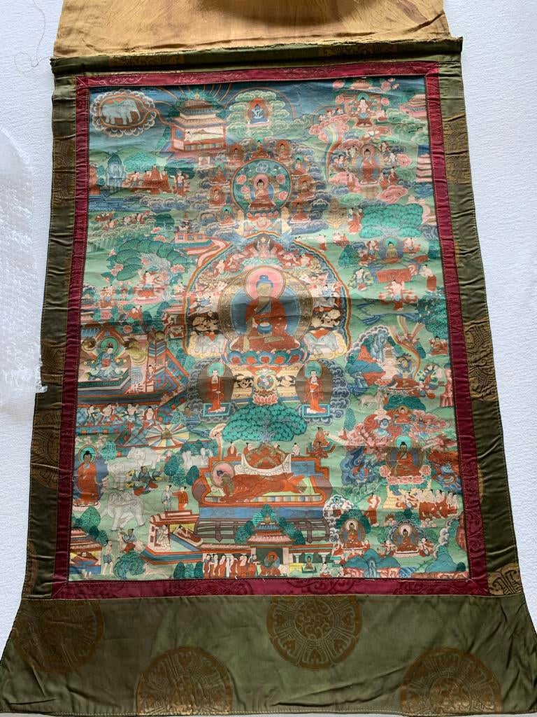 Originele Tibetaanse Thangka, Ophalen