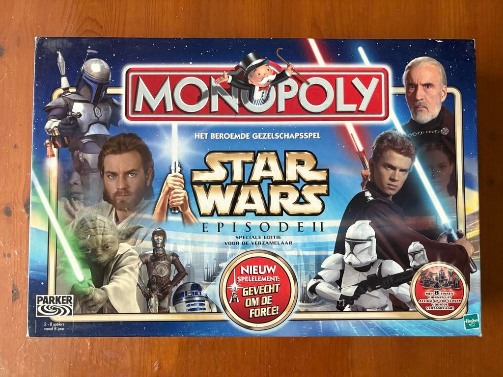 Monopoly Star Wars Episode II Speciale Editie, Een of twee spelers, Ophalen, Zo goed als nieuw